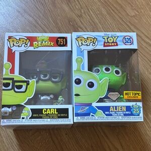 Funko Pop Remix Carl and Toy Story Alien Figures